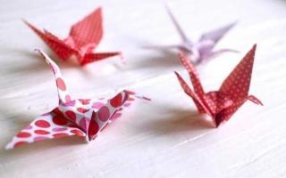 Мастер-класс журавлик техникой оригами